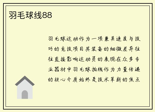 羽毛球线88